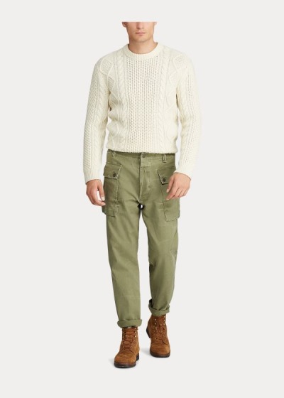 Pantalones Polo Ralph Lauren Hombre Verde Oliva - Relaxed Fit Surplus - ZURNI6497